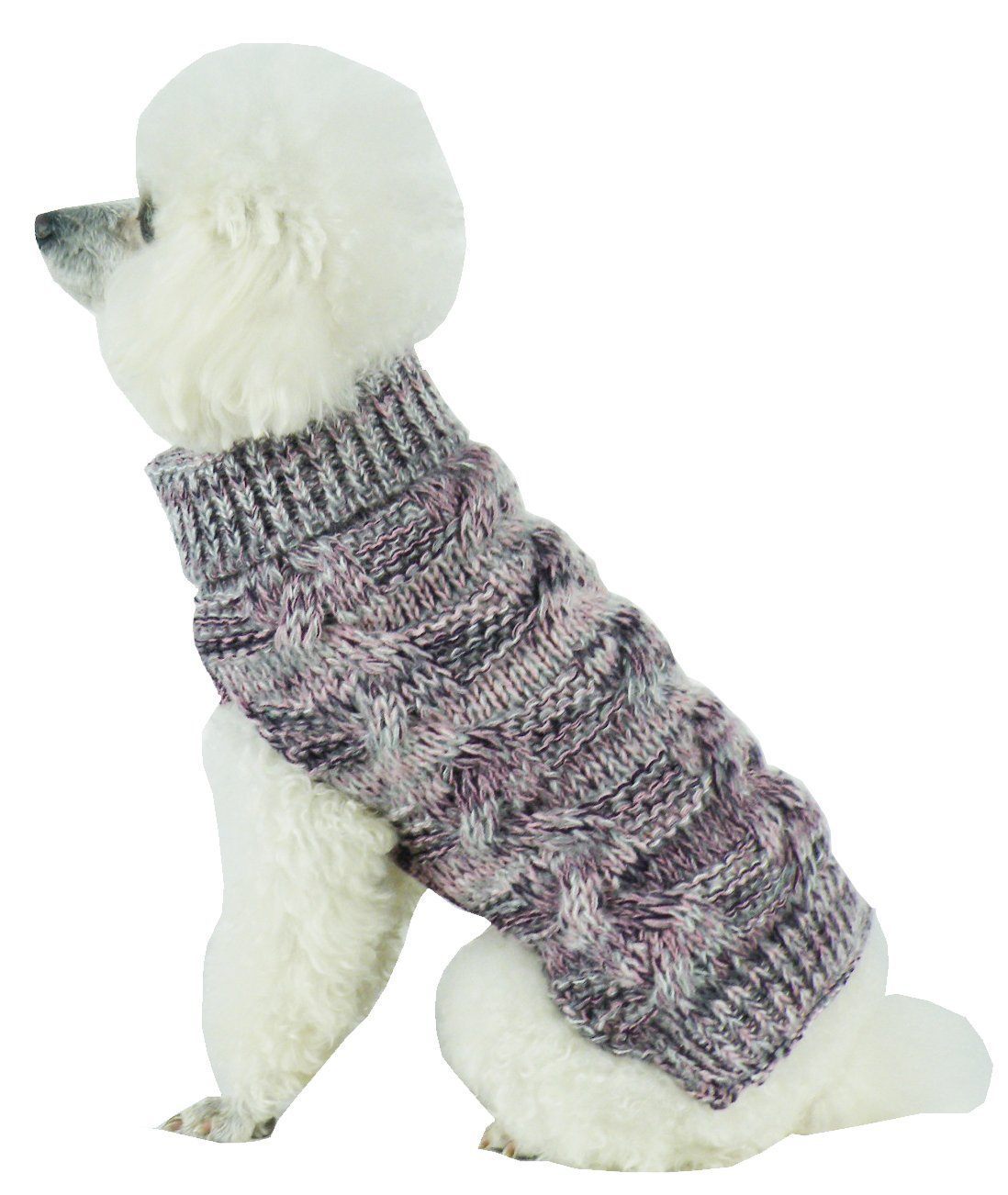 Pet Life Royal Bark Heavy Cable Knitted Designer Fashion Dog Sweater