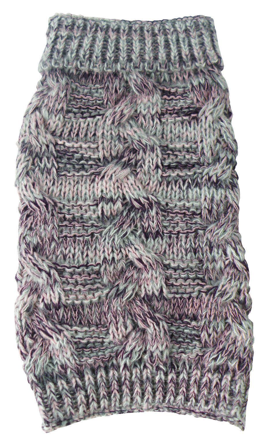 Pet Life Royal Bark Heavy Cable Knitted Designer Fashion Dog Sweater
