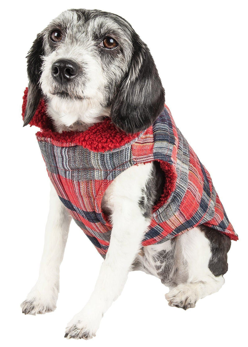 Pet Life Scotty Tartan Classical Insulated Fashion Plaid Dog Coat