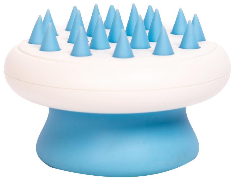 Pet Life ® Scwubba Handheld Bathing Brushing and Massaging Soft Flexible Grooming Pet Comb