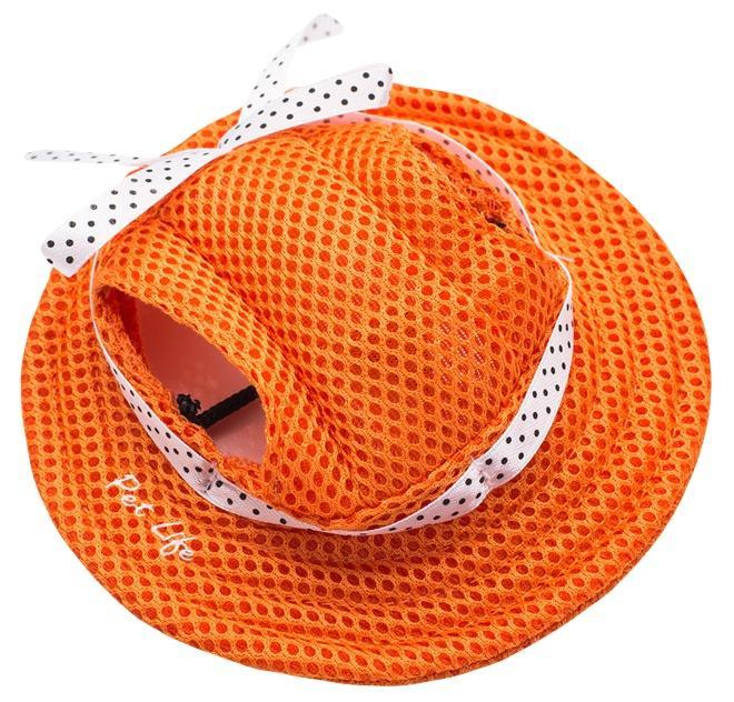 Pet Life Sea Spot Sun UV Protectant Adjustable Fashion Mesh Brimmed Dog Hat Cap