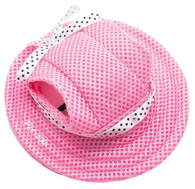 Pet Life Sea Spot Sun UV Protectant Adjustable Fashion Mesh Brimmed Dog Hat Cap