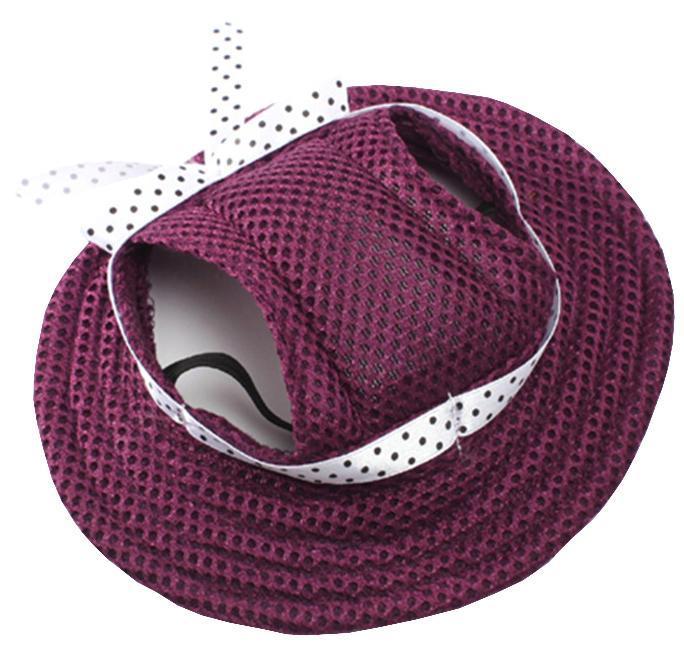 Pet Life Sea Spot Sun UV Protectant Adjustable Fashion Mesh Brimmed Dog Hat Cap
