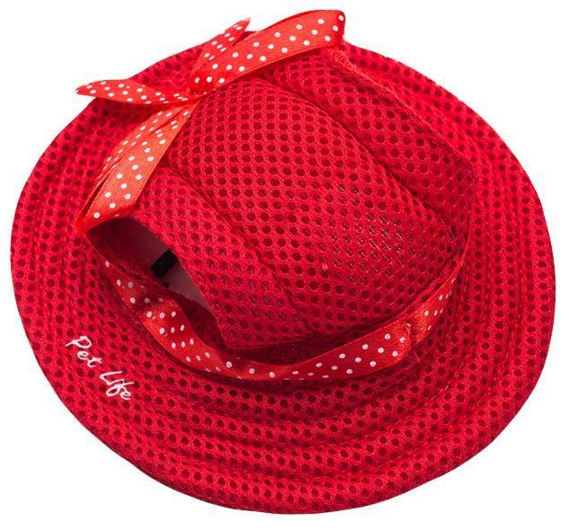 Pet Life Sea Spot Sun UV Protectant Adjustable Fashion Mesh Brimmed Dog Hat Cap
