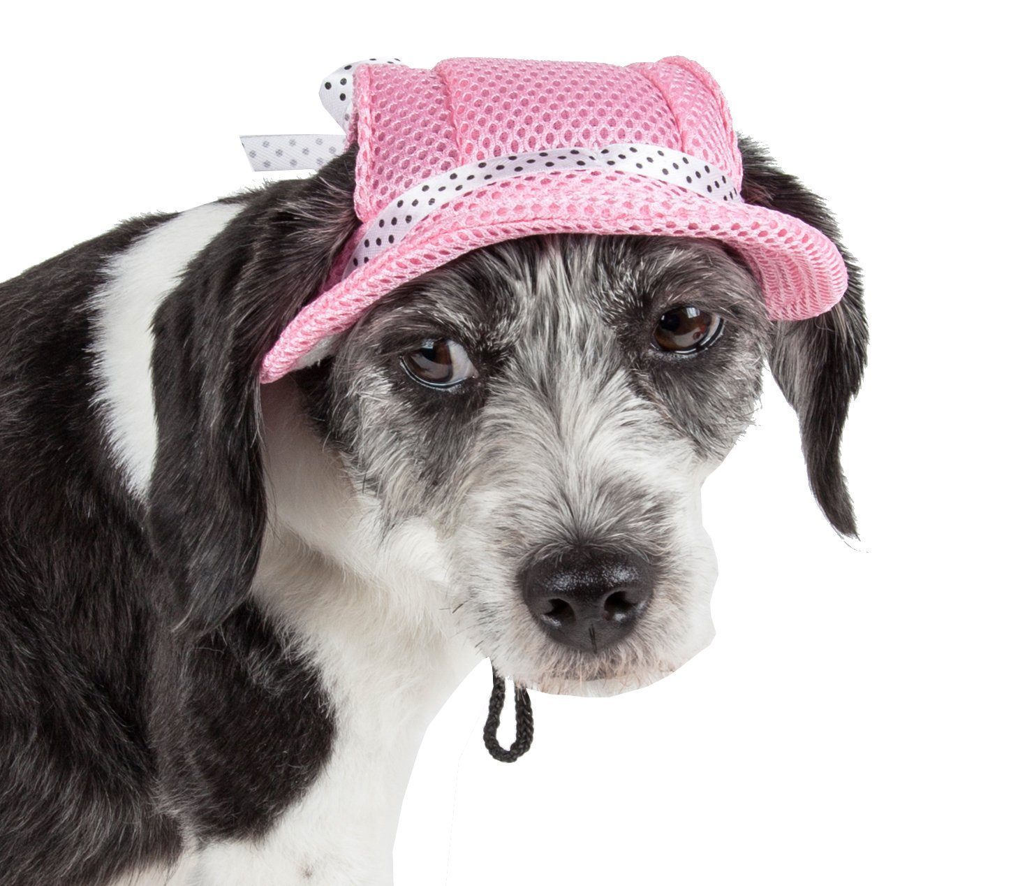Pet Life Sea Spot Sun UV Protectant Adjustable Fashion Mesh Brimmed Dog Hat Cap