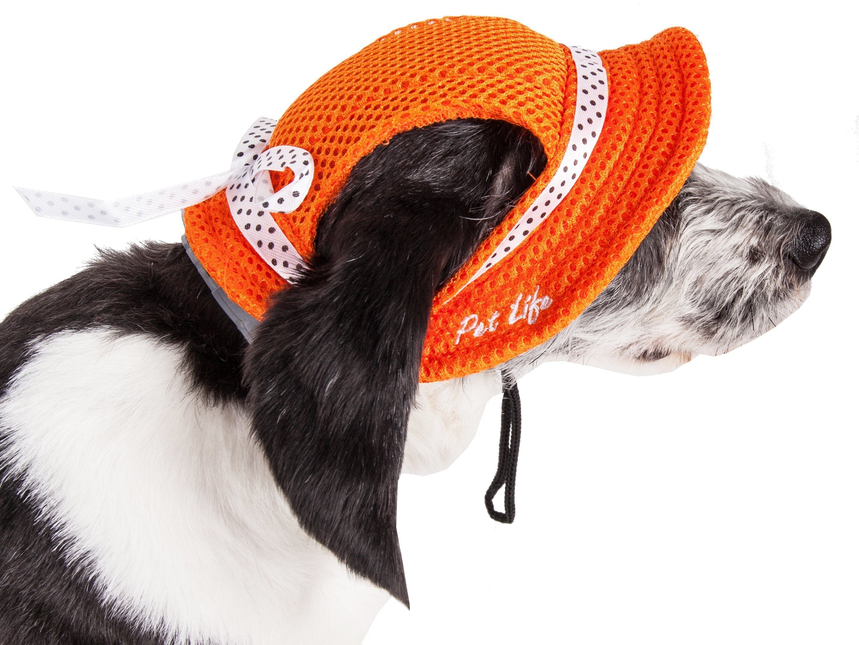 Pet Life Sea Spot Sun UV Protectant Adjustable Fashion Mesh Brimmed Dog Hat Cap