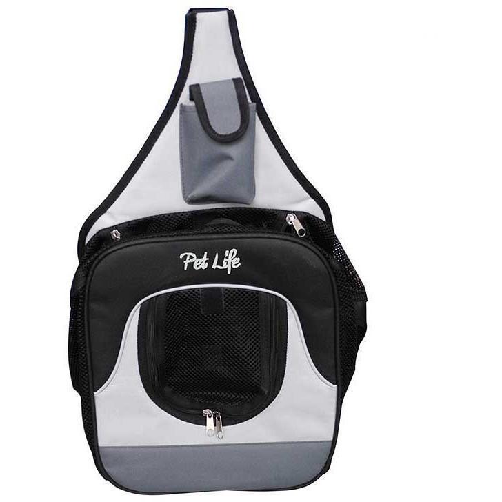 Pet Life Single Strap Over-The-Shoulder Hands Free Fashion Backpack Pet Dog Carrier