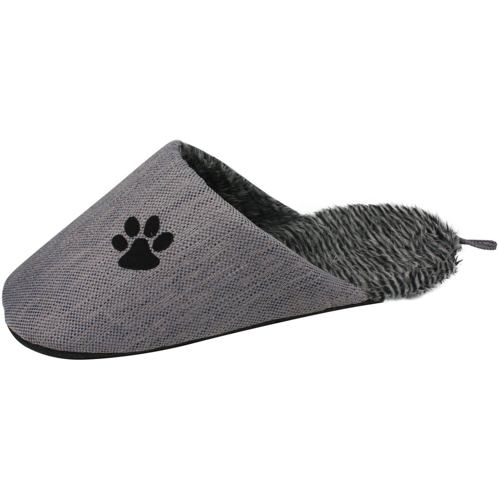 Pet Life Slip-On Fashion Designer Polar Fleece Animated Slipper Pet Dog Bed House Shoes