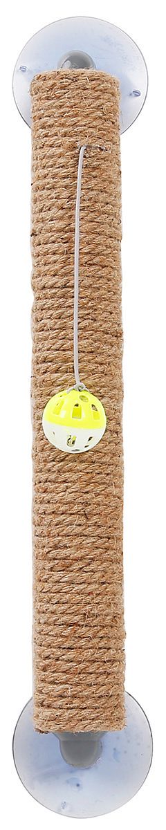 Pet Life Stick N Claw Sisal Rope and Toy Suction Cup Stick Shaped Cat Scratcher