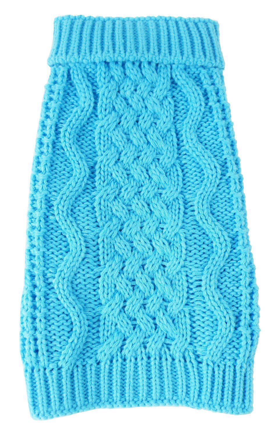 Pet Life Swivel-Swirl Heavy Cable Knitted Fashion Designer Dog Sweater