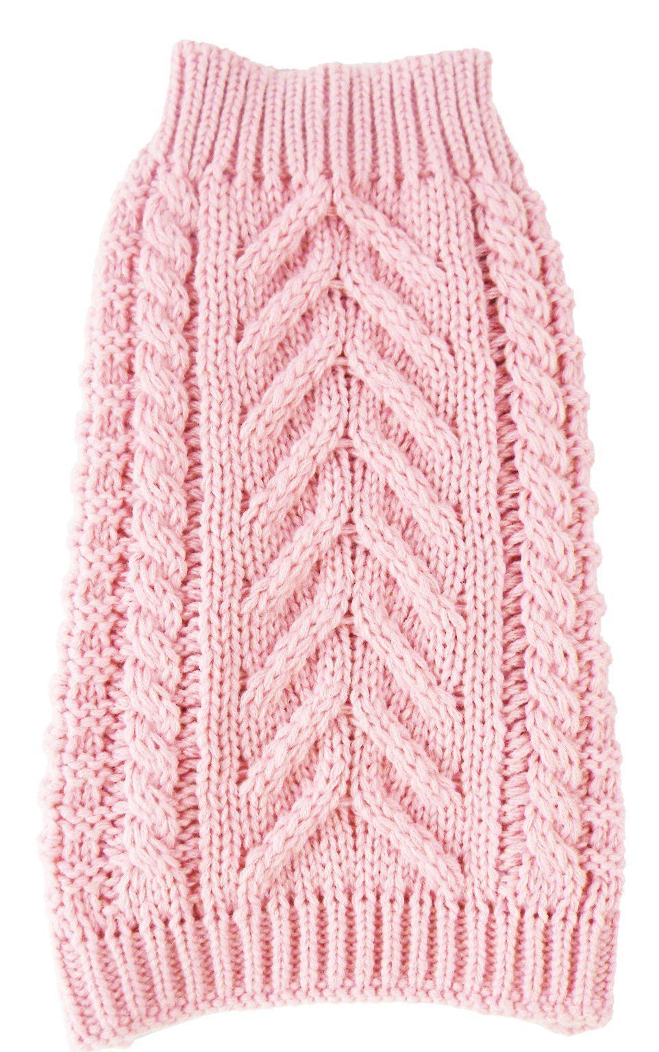 Pet Life Swivel-Swirl Heavy Cable Knitted Fashion Designer Dog Sweater