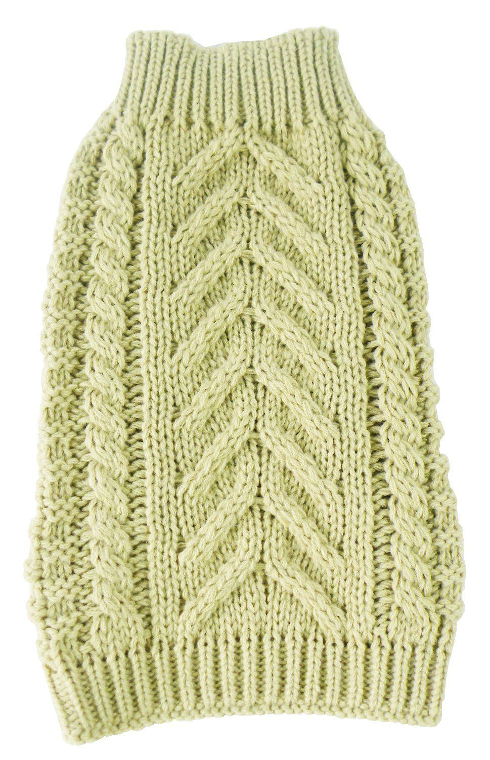 Pet Life Swivel-Swirl Heavy Cable Knitted Fashion Designer Dog Sweater