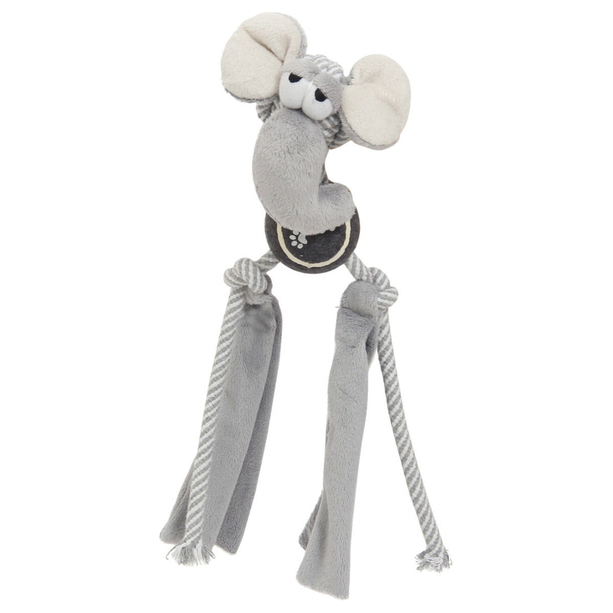 Pet Life Tennis Pawl Rope Squeaker and Crinkle Tennis Dog Toy | HT Animal Supply