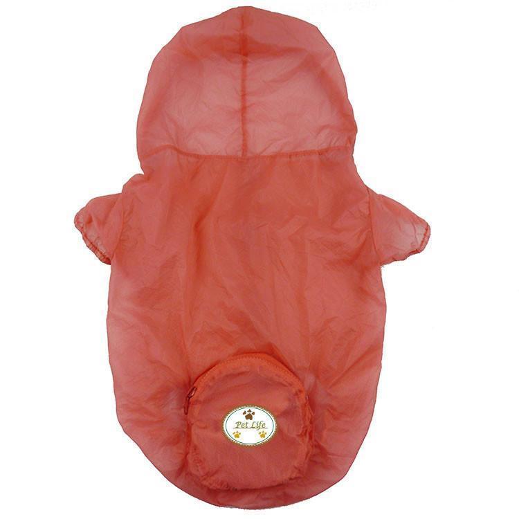 Pet Life ® Thunder Paw Ultimate Waterproof Collapsible Multi-Adjustable Travel Dog Raincoat