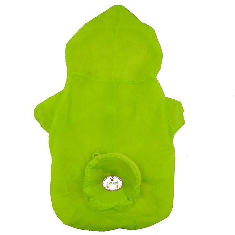 Pet Life ® Thunder Paw Ultimate Waterproof Collapsible Multi-Adjustable Travel Dog Raincoat