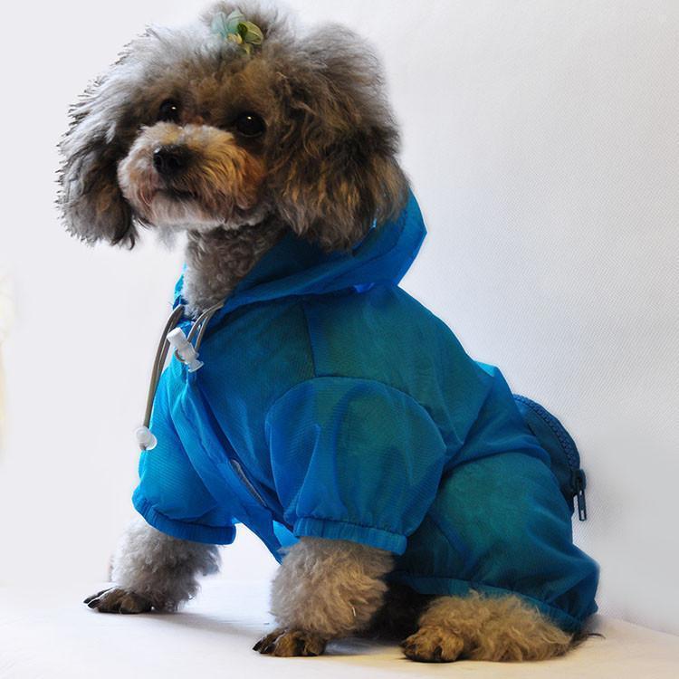 Pet Life ® Thunder Paw Ultimate Waterproof Collapsible Multi-Adjustable Travel Dog Raincoat