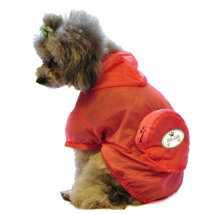 Pet Life Thunder Paw Ultimate Waterproof Collapsible Multi-Adjustable Travel Dog Raincoat