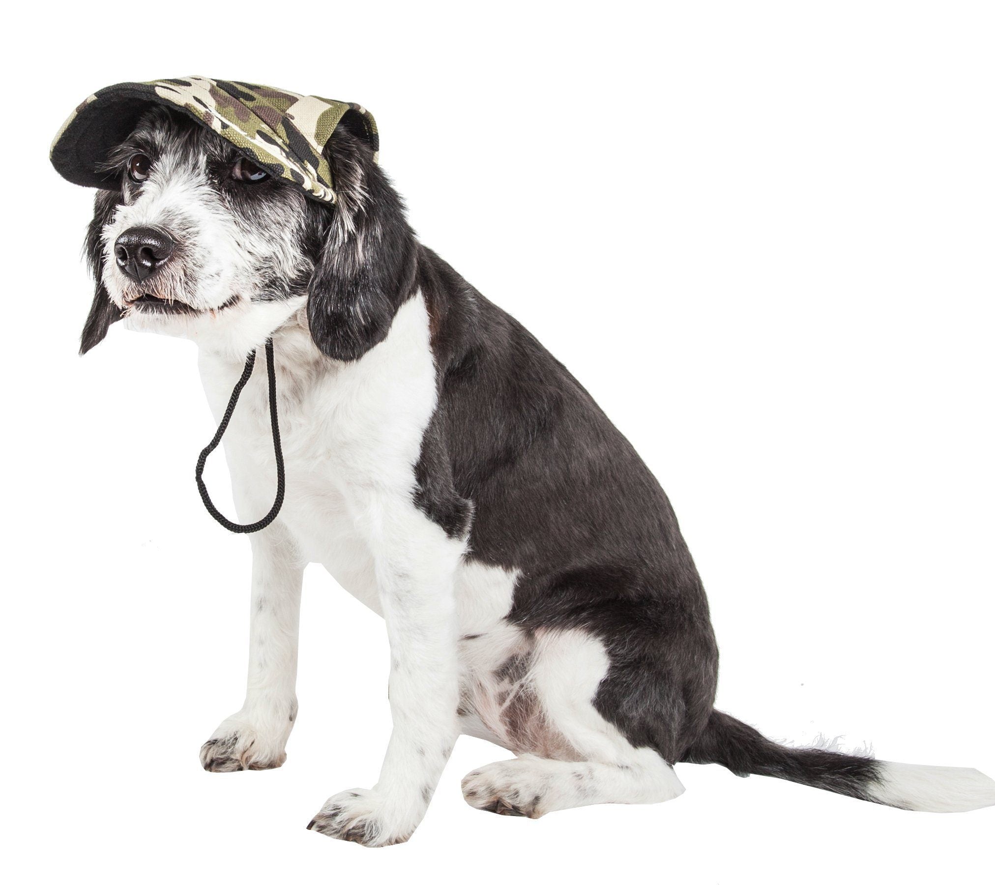 Pet Life Torrential Downfour Camouflage UV Protectant Adjustable Fashion Dog Hat Cap