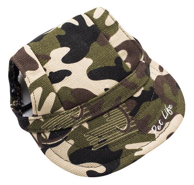 Pet Life Torrential Downfour Camouflage UV Protectant Adjustable Fashion Dog Hat Cap