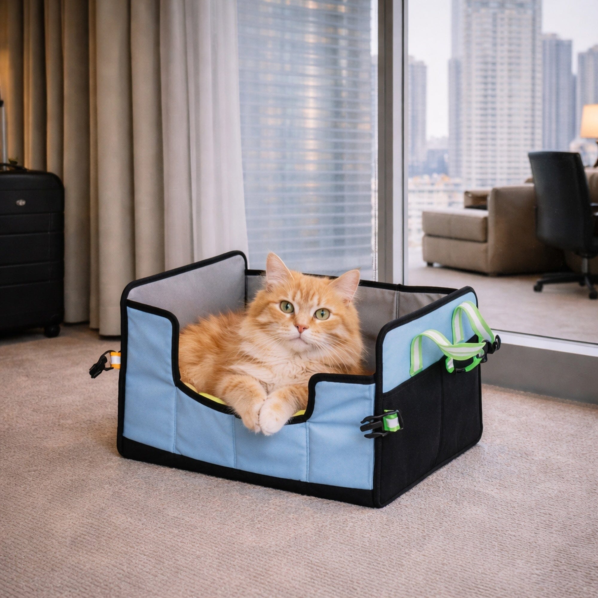 Pet Life Travel-Nest Folding Travel Cat and Dog Bed