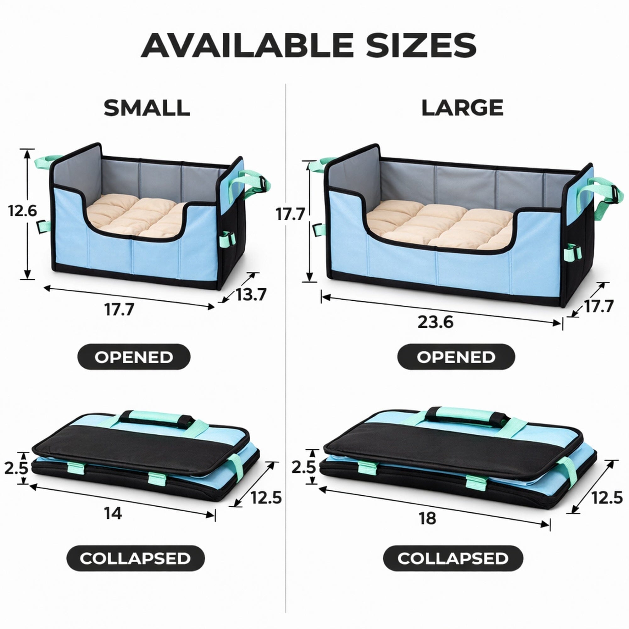 Pet Life Travel-Nest Folding Travel Cat and Dog Bed