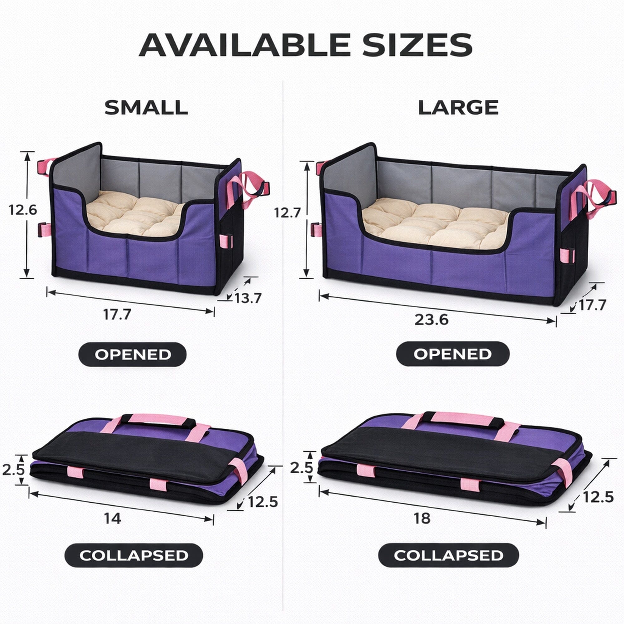 Pet Life Travel-Nest Folding Travel Cat and Dog Bed