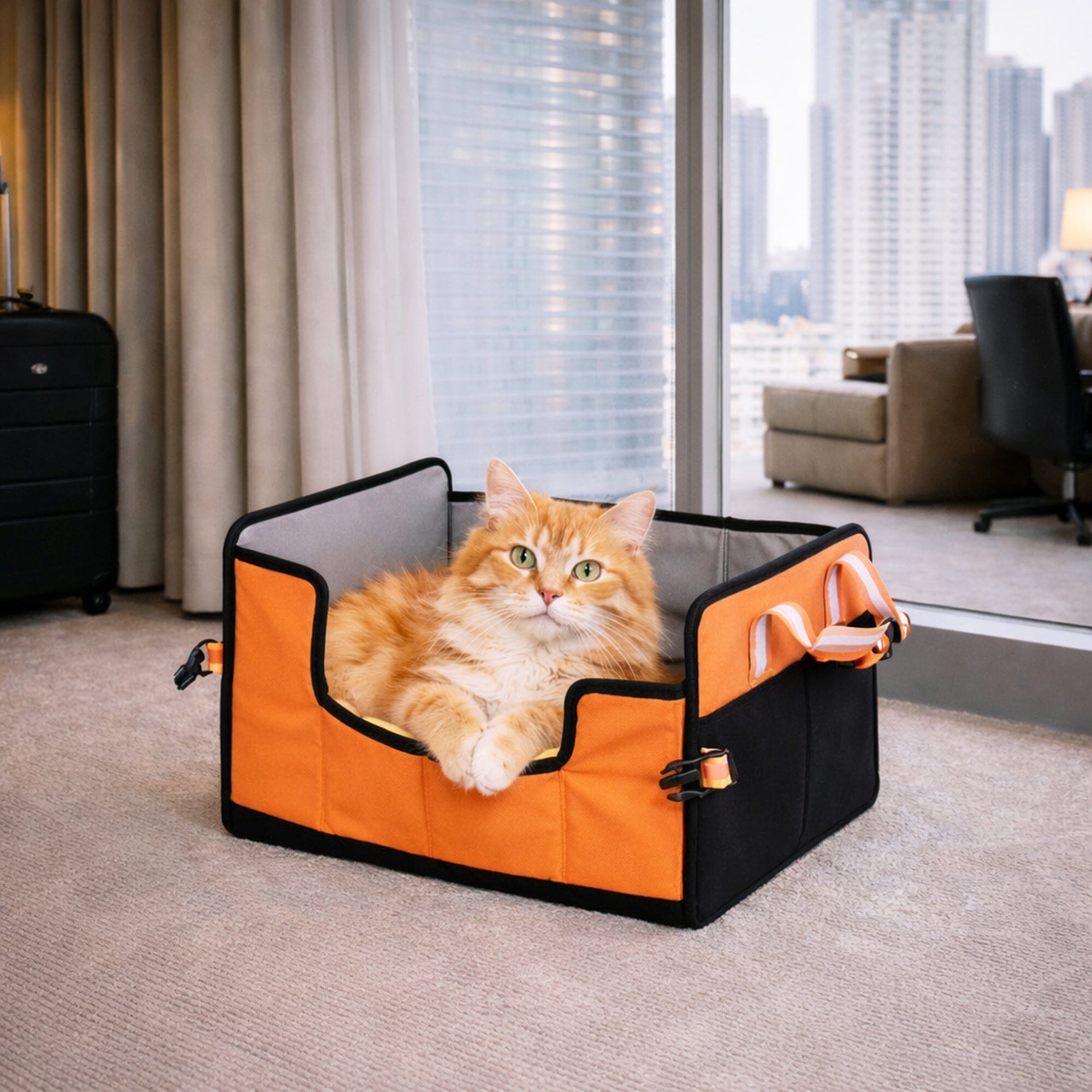 Pet Life Travel-Nest Folding Travel Cat and Dog Bed