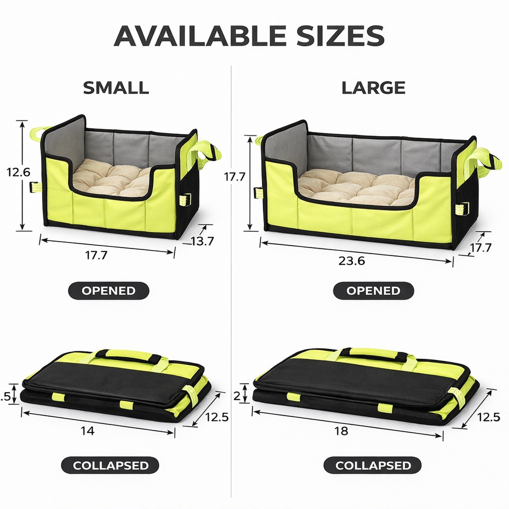 Pet Life Travel-Nest Folding Travel Cat and Dog Bed