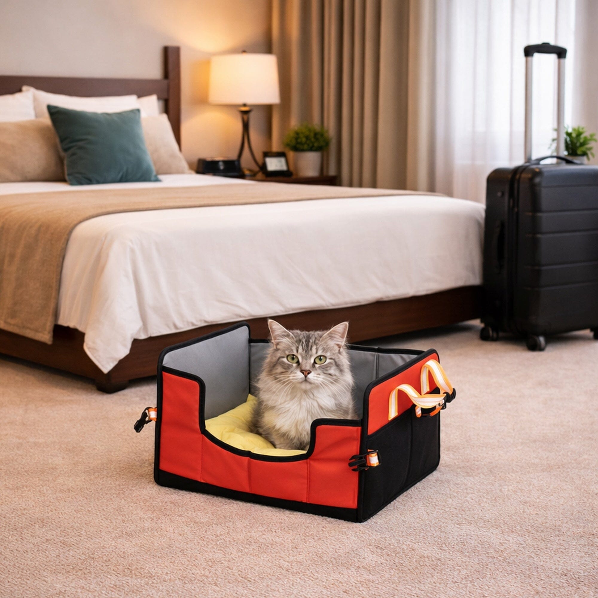 Pet Life Travel-Nest Folding Travel Cat and Dog Bed