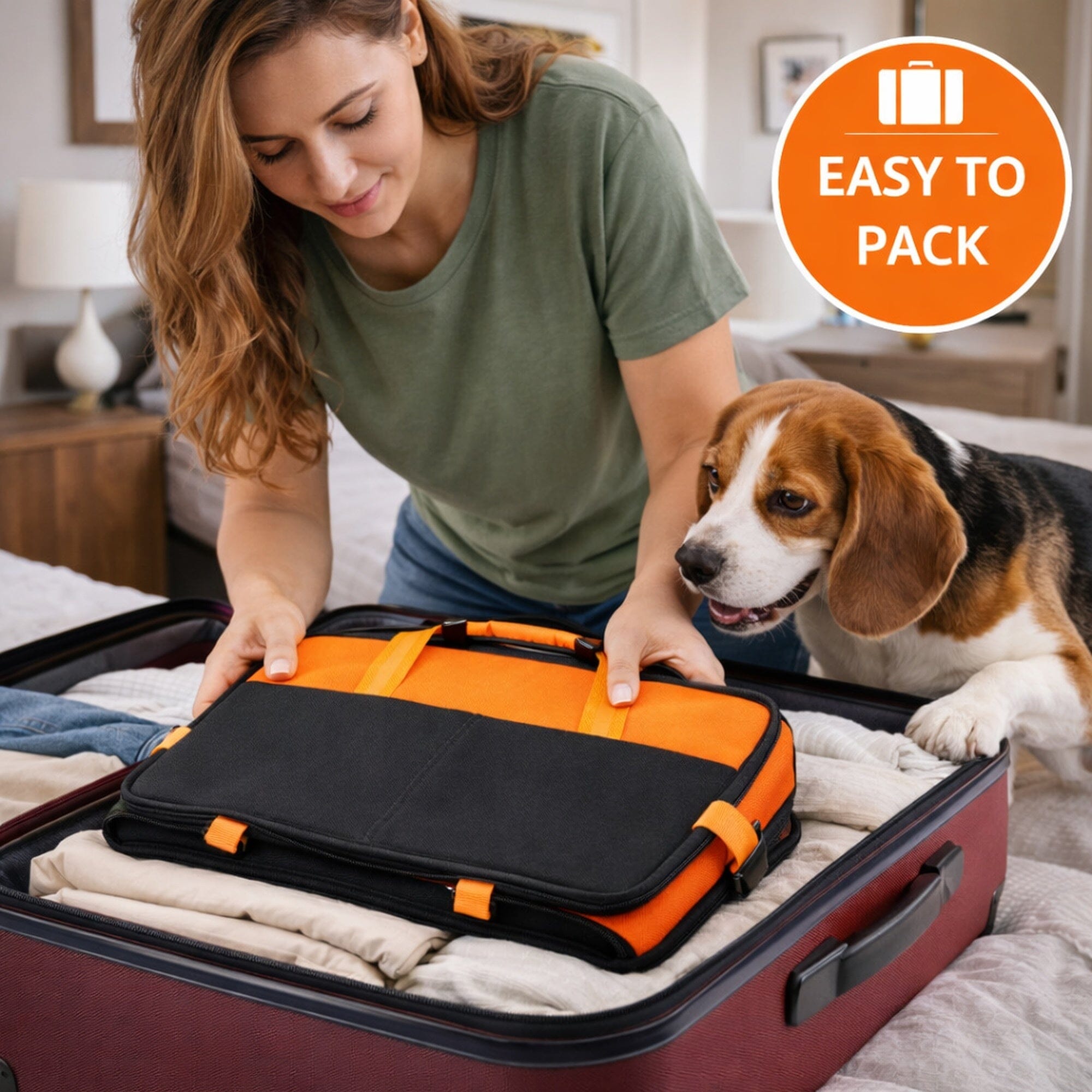 Pet Life Travel-Nest Folding Travel Cat and Dog Bed