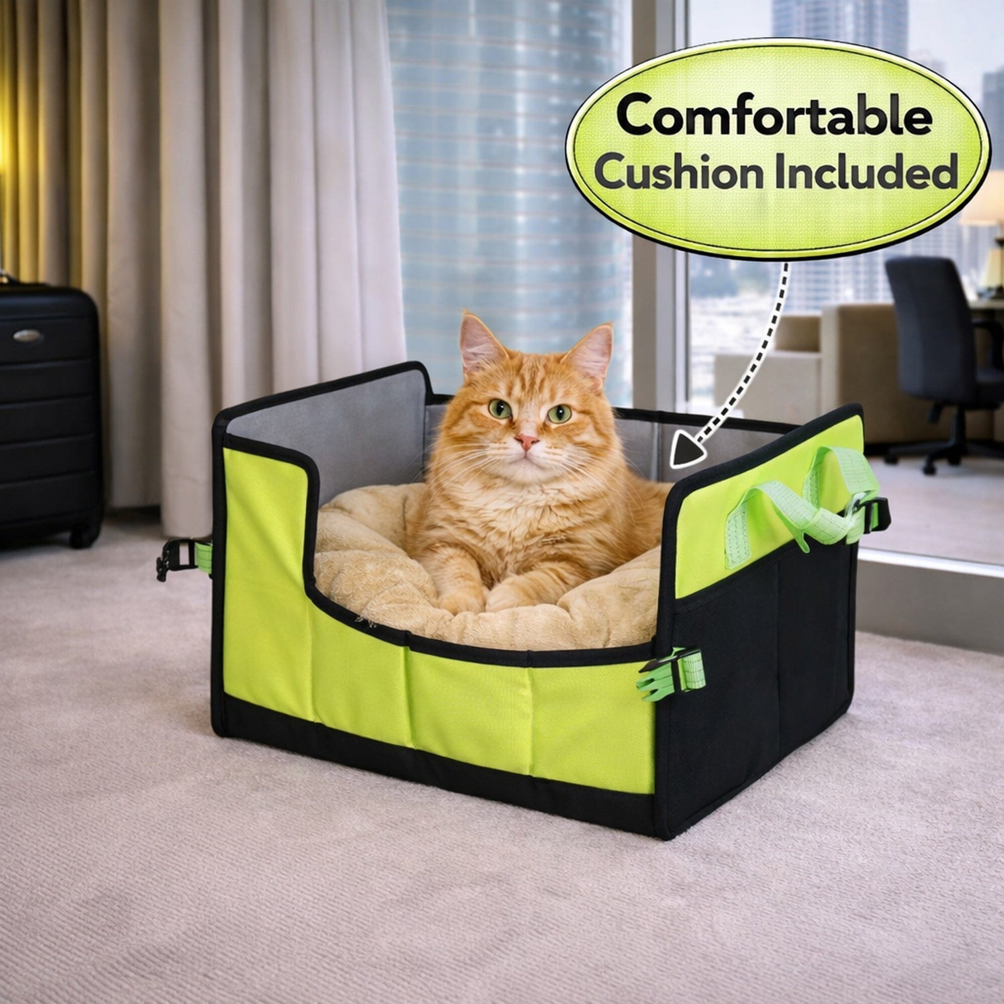Pet Life Travel-Nest Folding Travel Cat and Dog Bed
