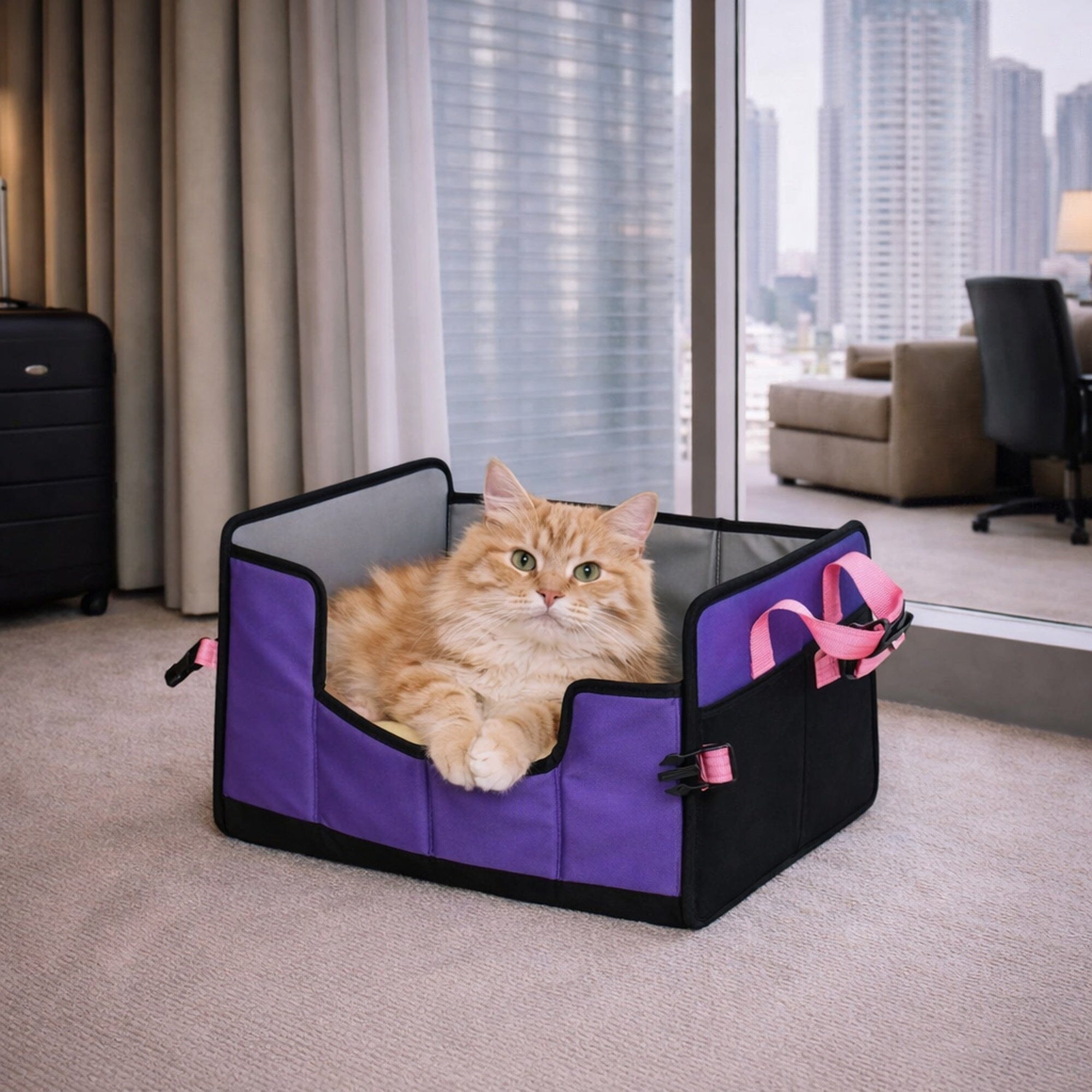 Pet Life Travel-Nest Folding Travel Cat and Dog Bed