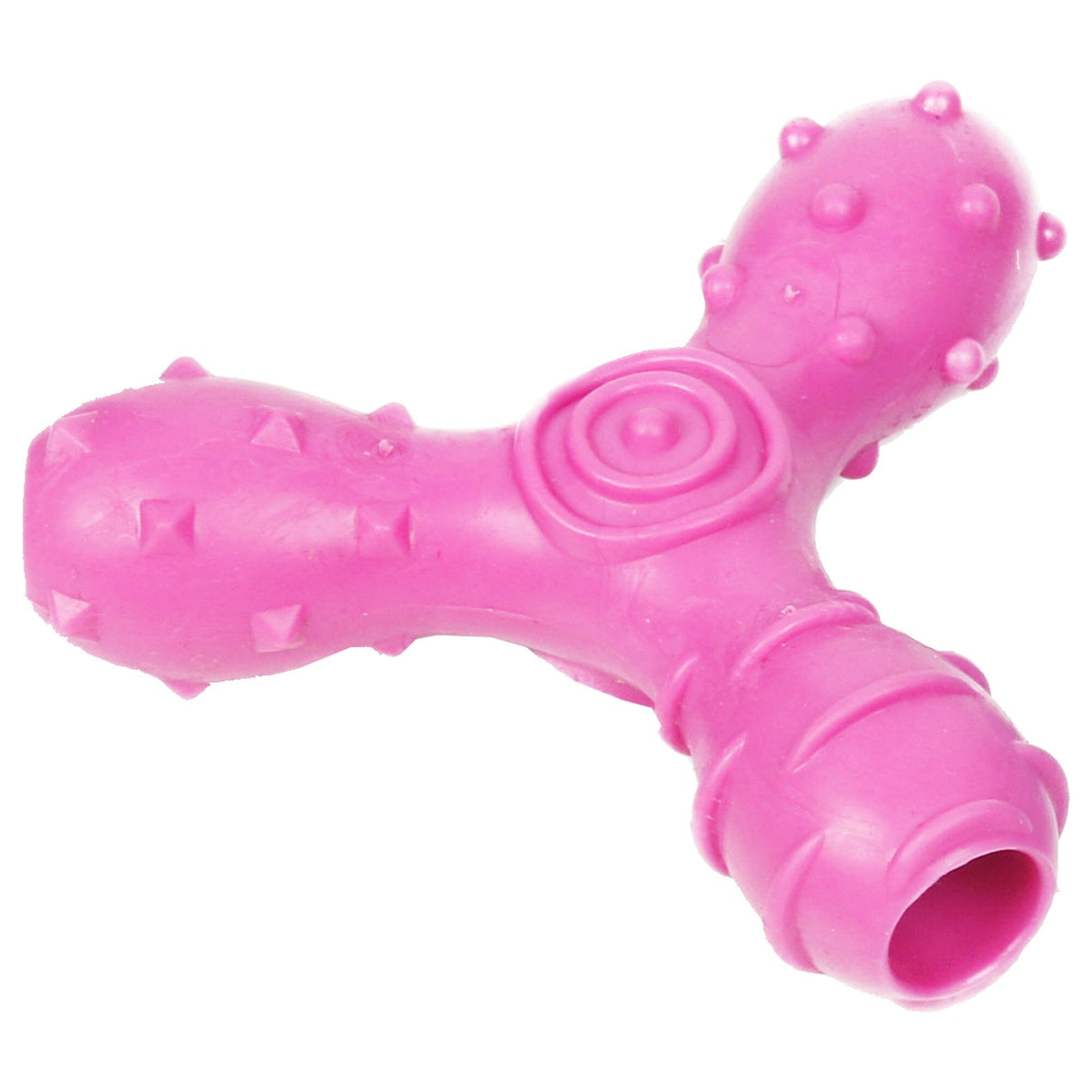 Pet Life Tri-Chew Treat Dispensing and Chewing Interactive TPR Dog Toy | HT Animal Supply