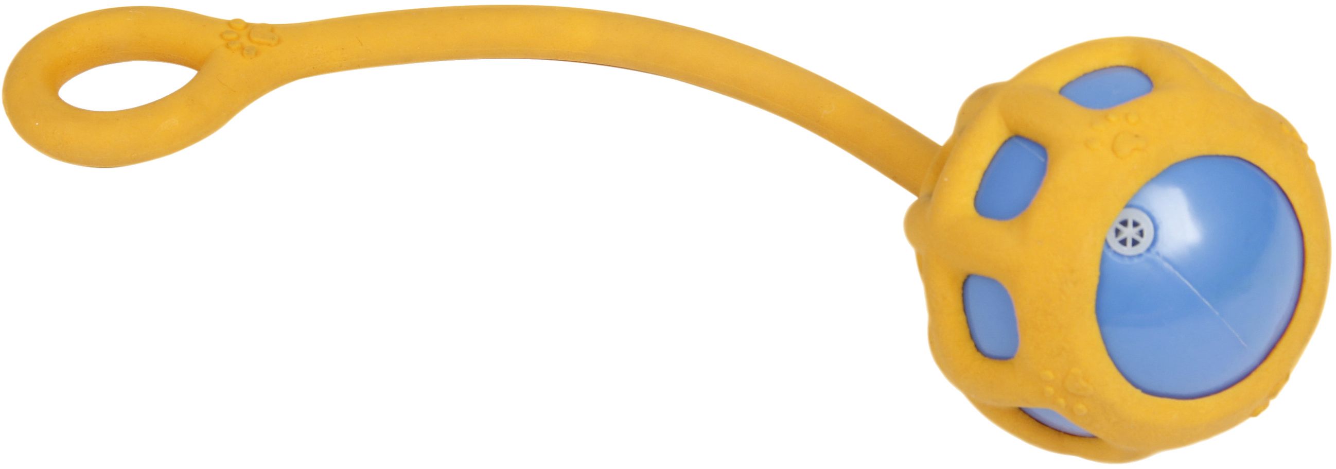 Pet Life Tug-O-Warp Fetching Tugging and Chew Squeaking TPR Dog Toy