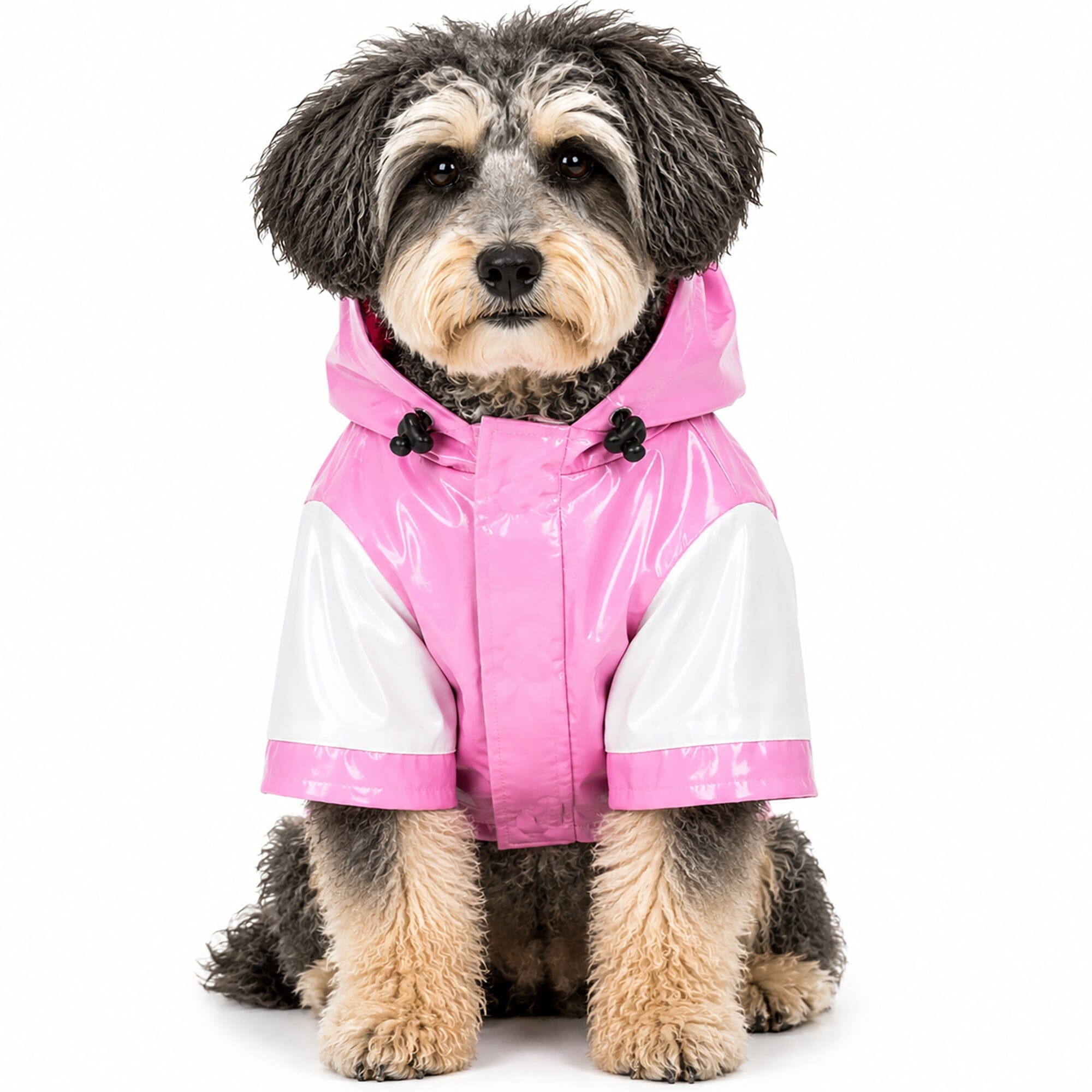 Pet Life Two-Tone Waterproof Adjustable Dog Raincoat Jacket w/ Removable Hood | HT Animal Supply