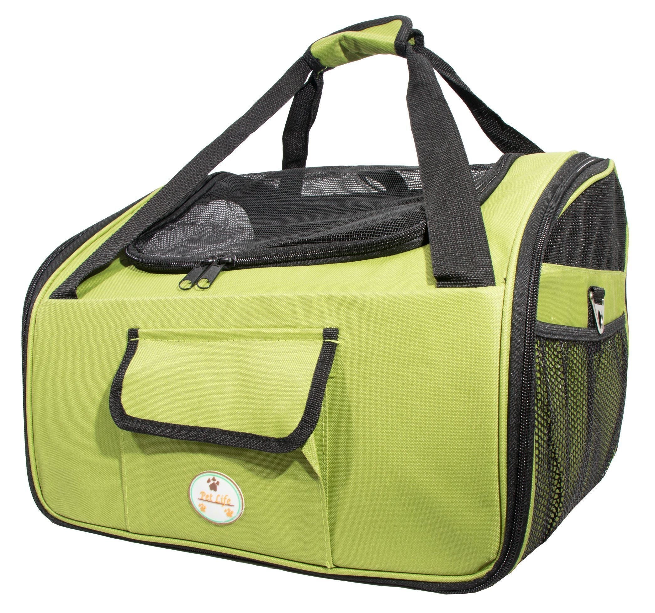 Pet Life Ultra-Lock Collapsible Safety Travel Wire Folding Pet Dog Carseat Car Seat Carrier crate