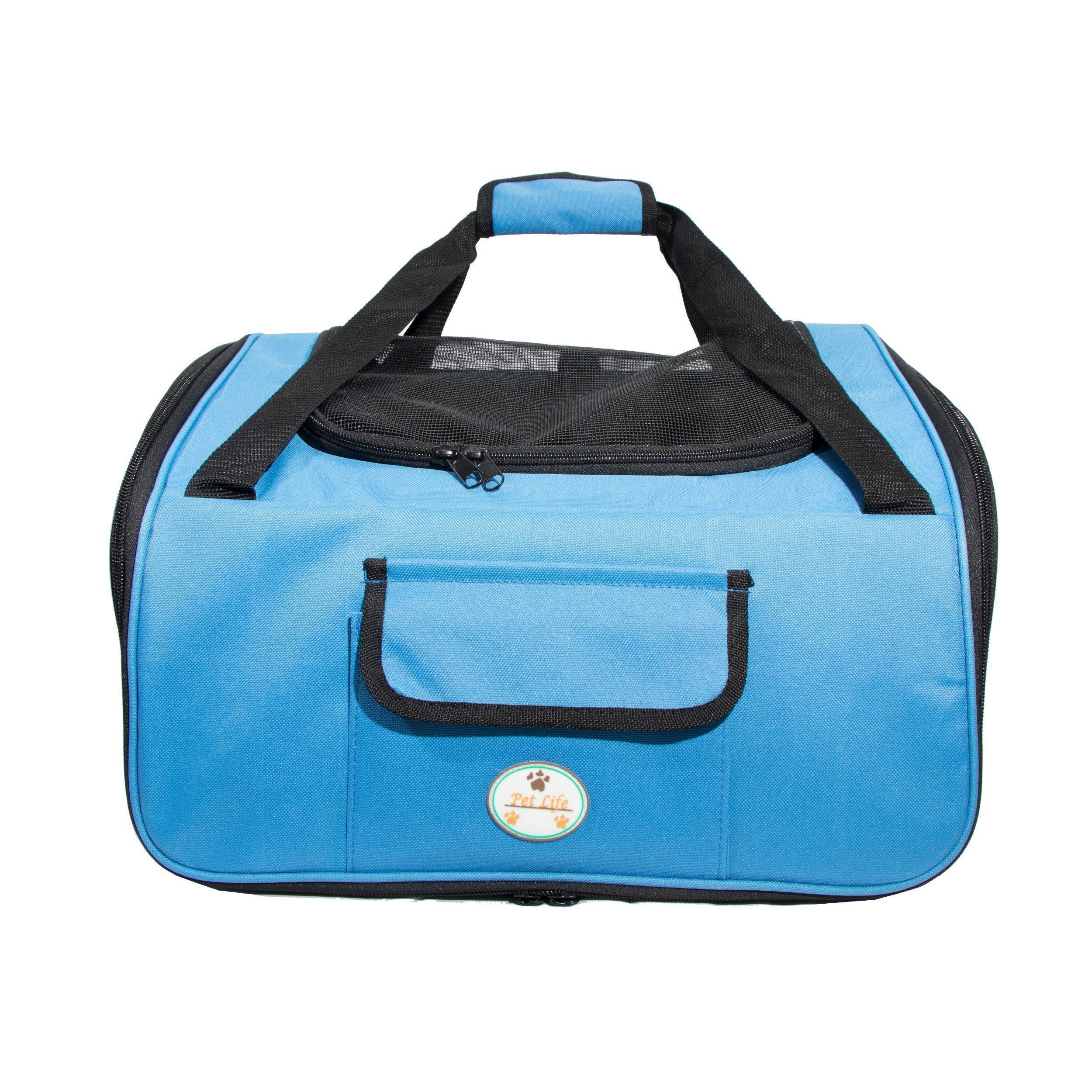 Pet Life Ultra-Lock Collapsible Safety Travel Wire Folding Pet Dog Carseat Car Seat Carrier crate