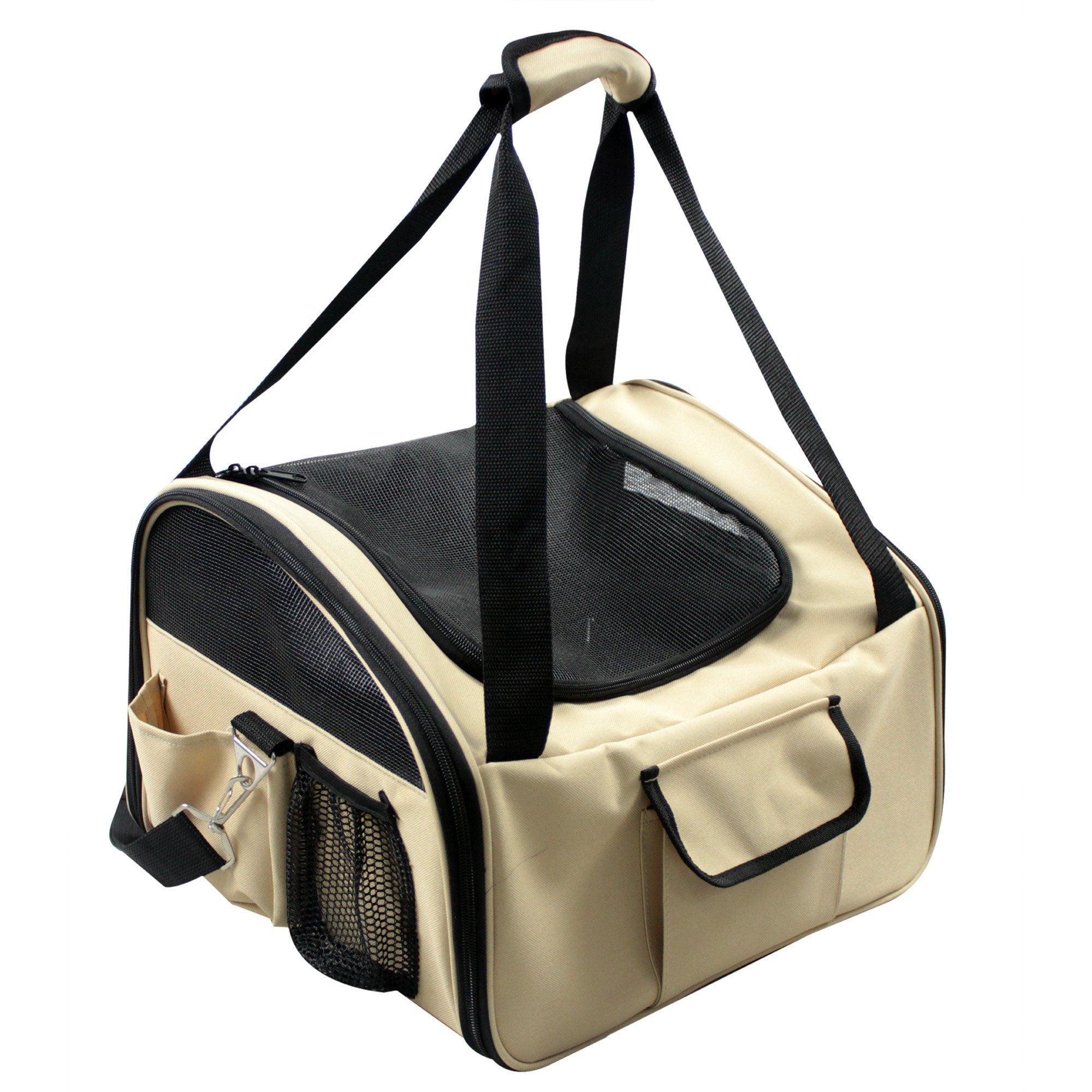 Pet Life Ultra-Lock Collapsible Safety Travel Wire Folding Pet Dog Carseat Car Seat Carrier crate
