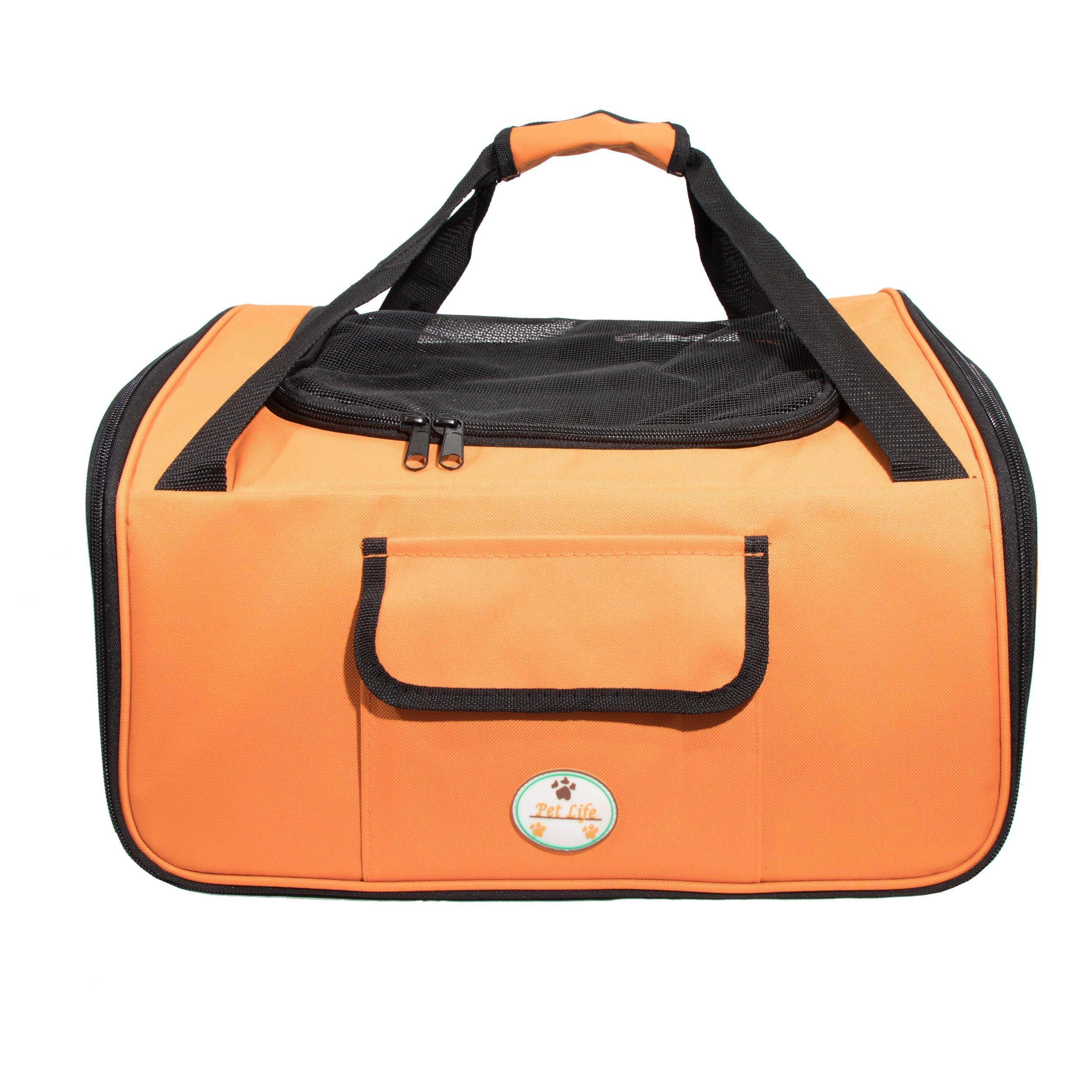 Pet Life Ultra-Lock Collapsible Safety Travel Wire Folding Pet Dog Carseat Car Seat Carrier crate