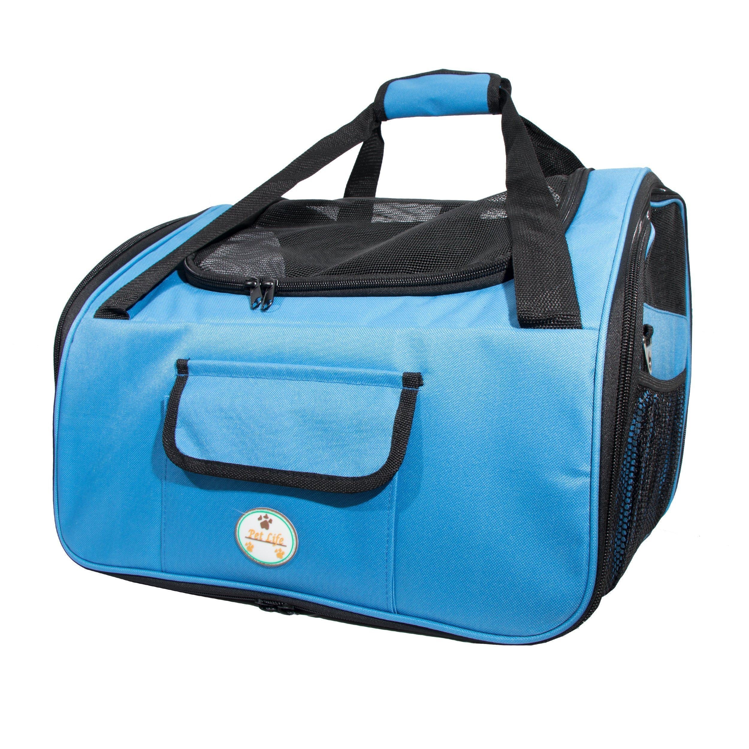 Pet Life Ultra-Lock Collapsible Safety Travel Wire Folding Pet Dog Carseat Car Seat Carrier crate