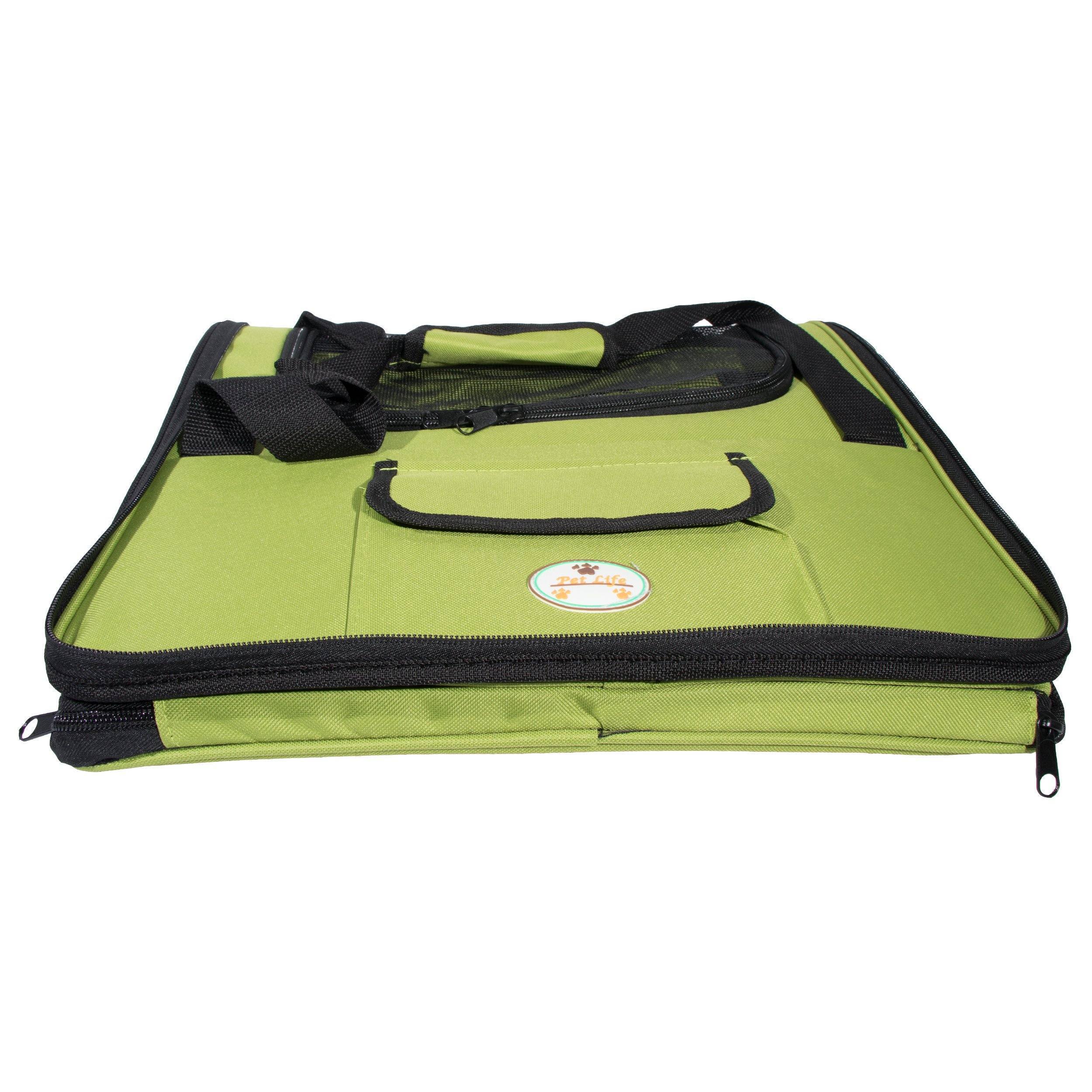 Pet Life Ultra-Lock Collapsible Safety Travel Wire Folding Pet Dog Carseat Car Seat Carrier crate