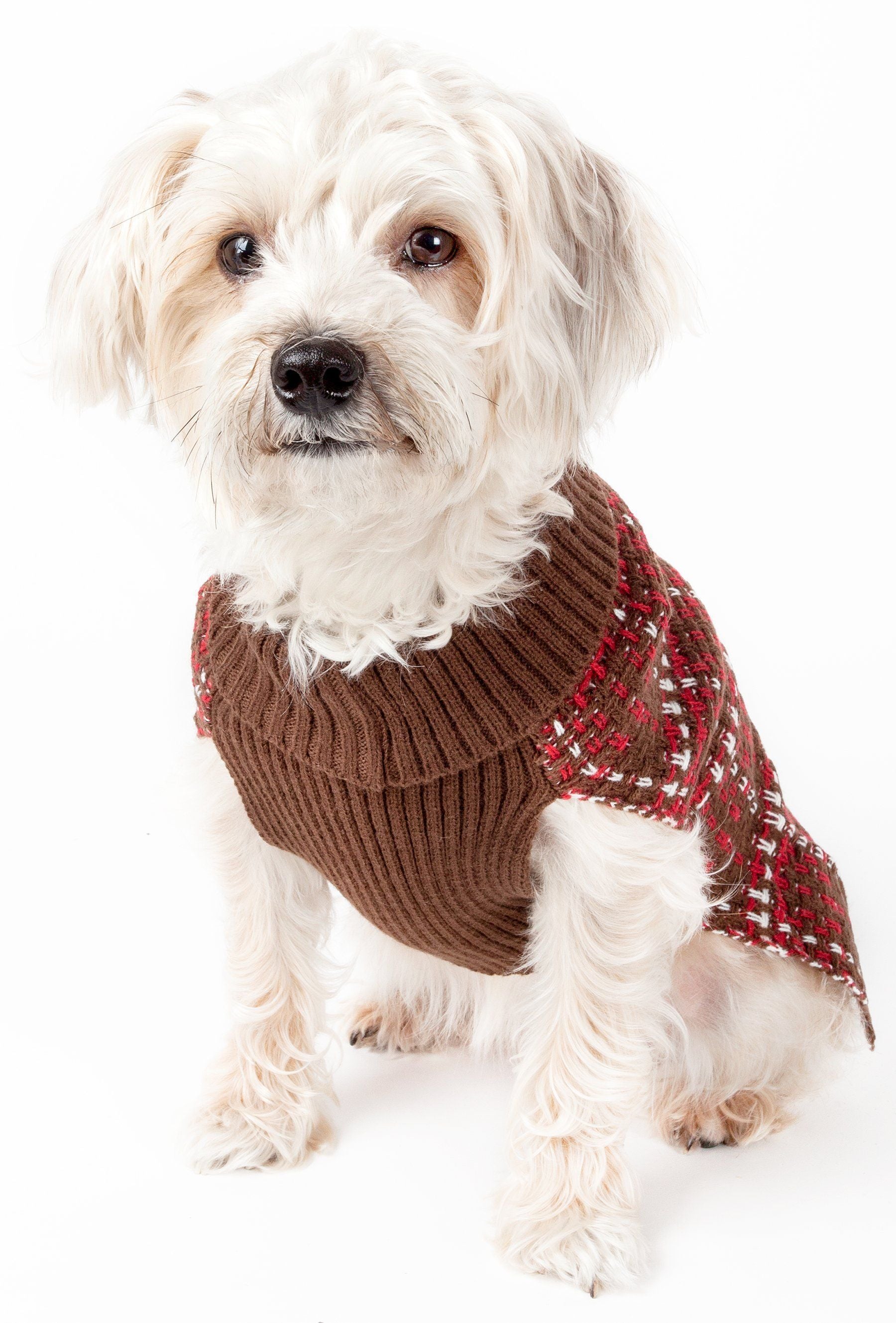 Pet Life Vintage Symphony Static Fashion Knitted Designer Dog Sweater