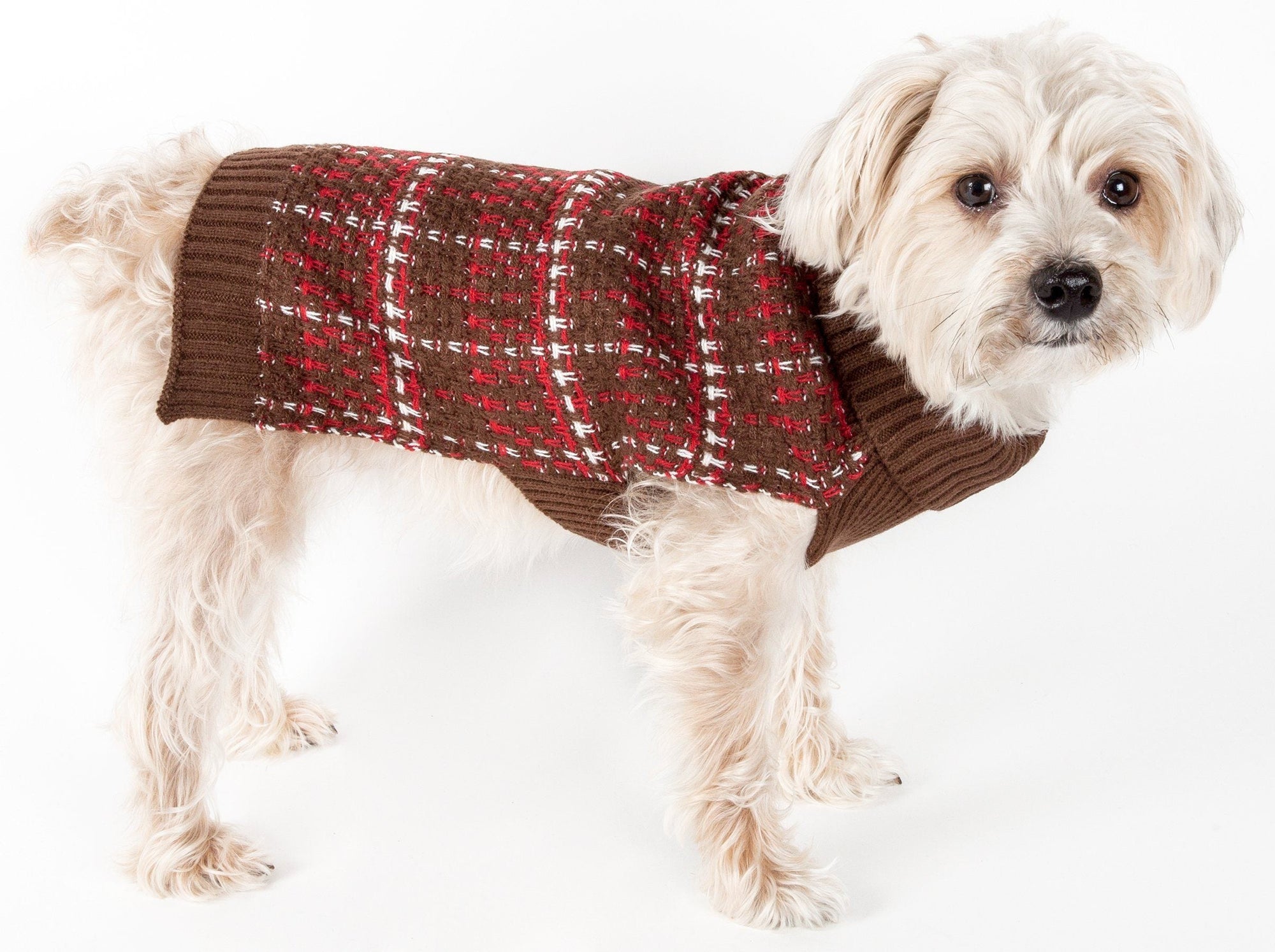 Pet Life Vintage Symphony Static Fashion Knitted Designer Dog Sweater