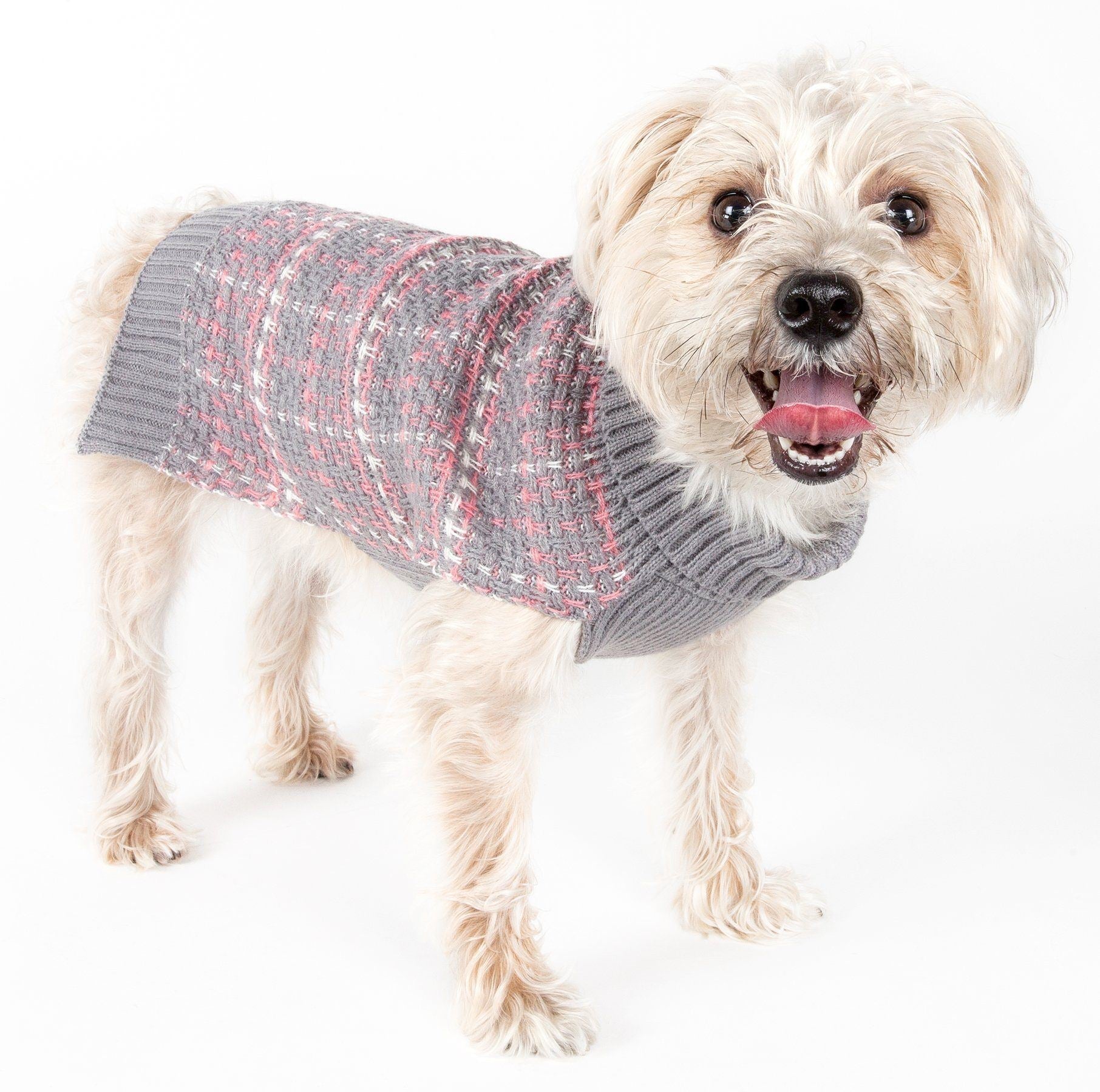 Pet Life Vintage Symphony Static Fashion Knitted Designer Dog Sweater