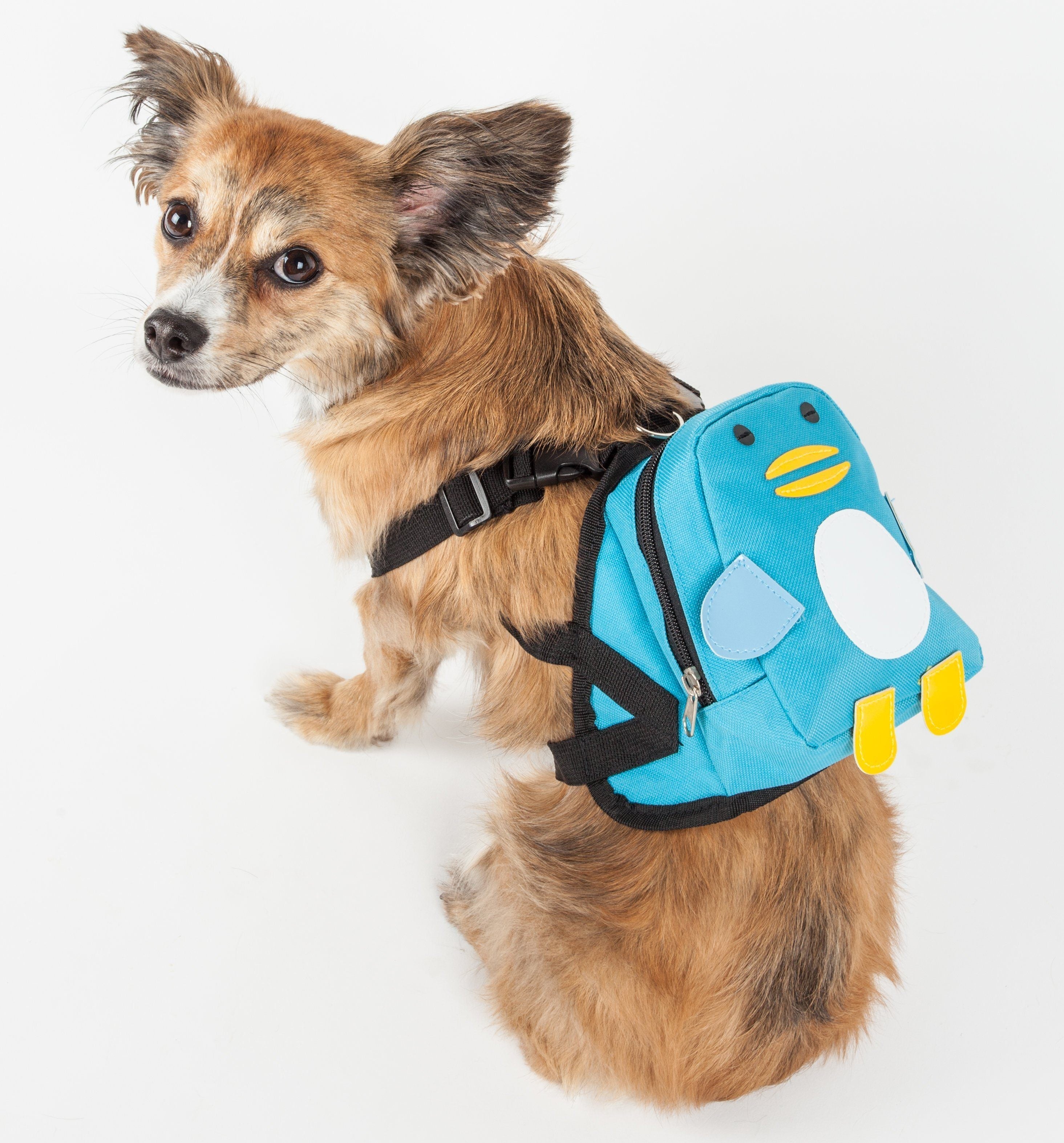 Pet Life ® Waggler Hobbler Large-Pocketed Animated Fashion Dog Harness Backpack