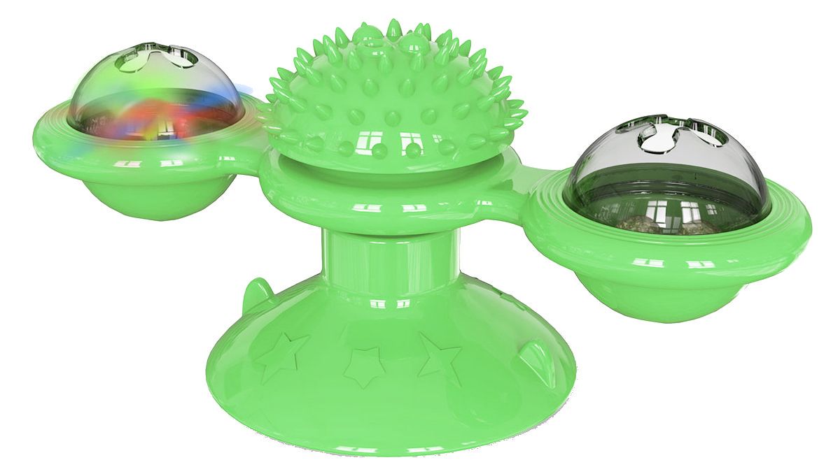 Pet Life Windmill Rotating Suction Cup Spinning Cat Toy