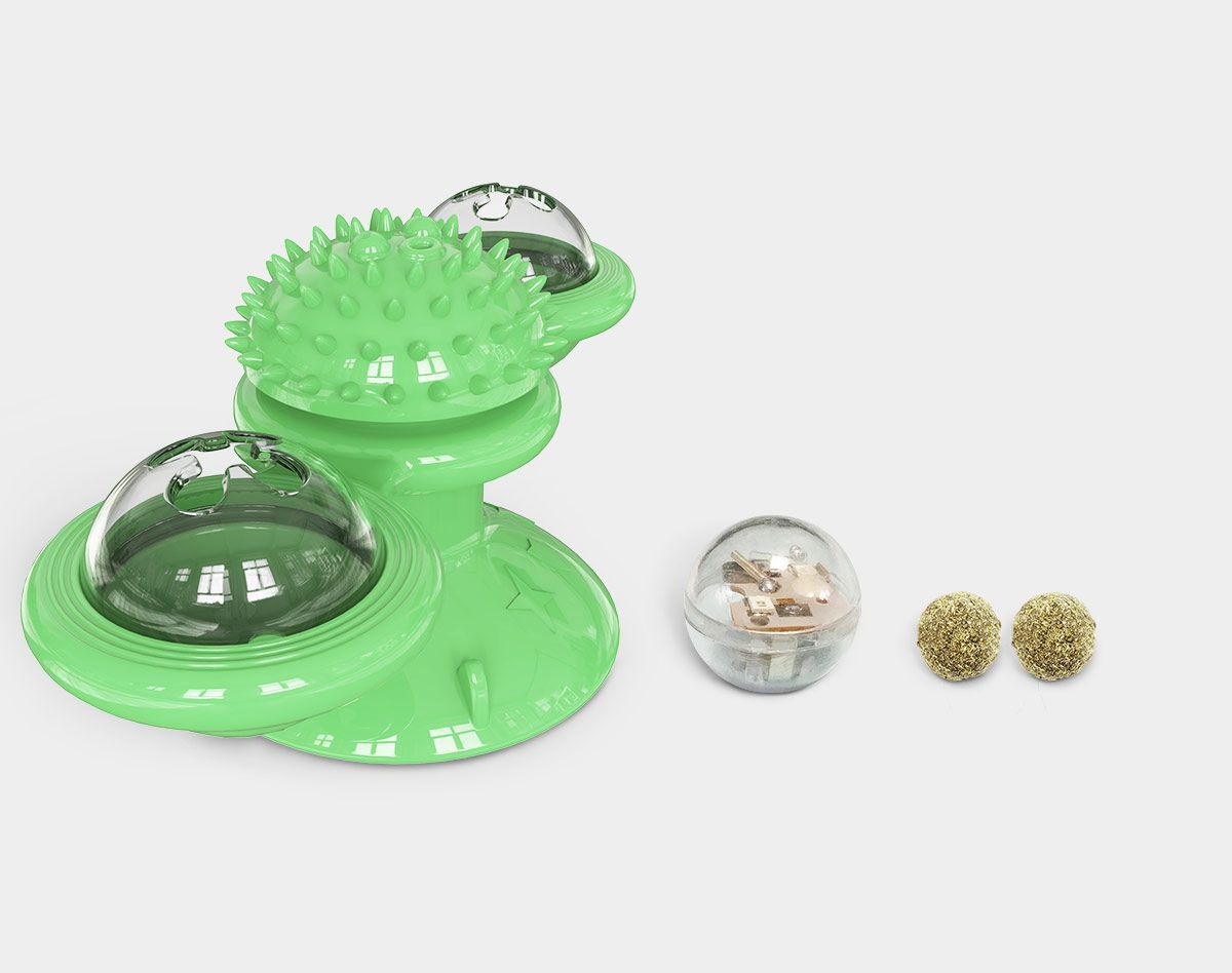 Pet Life Windmill Rotating Suction Cup Spinning Cat Toy