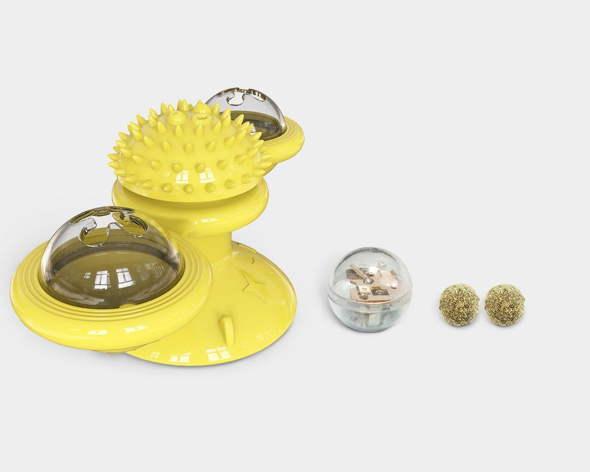 Pet Life Windmill Rotating Suction Cup Spinning Cat Toy
