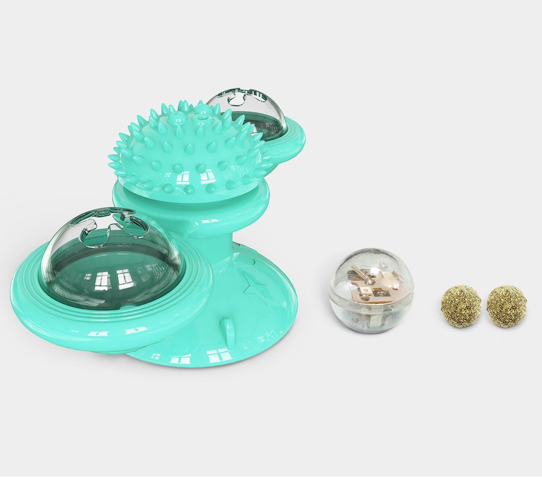 Pet Life Windmill Rotating Suction Cup Spinning Cat Toy