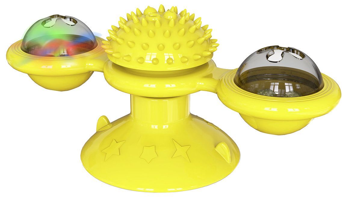 Pet Life Windmill Rotating Suction Cup Spinning Cat Toy